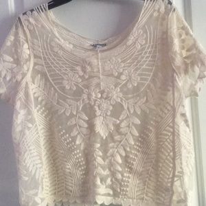 Express off white top